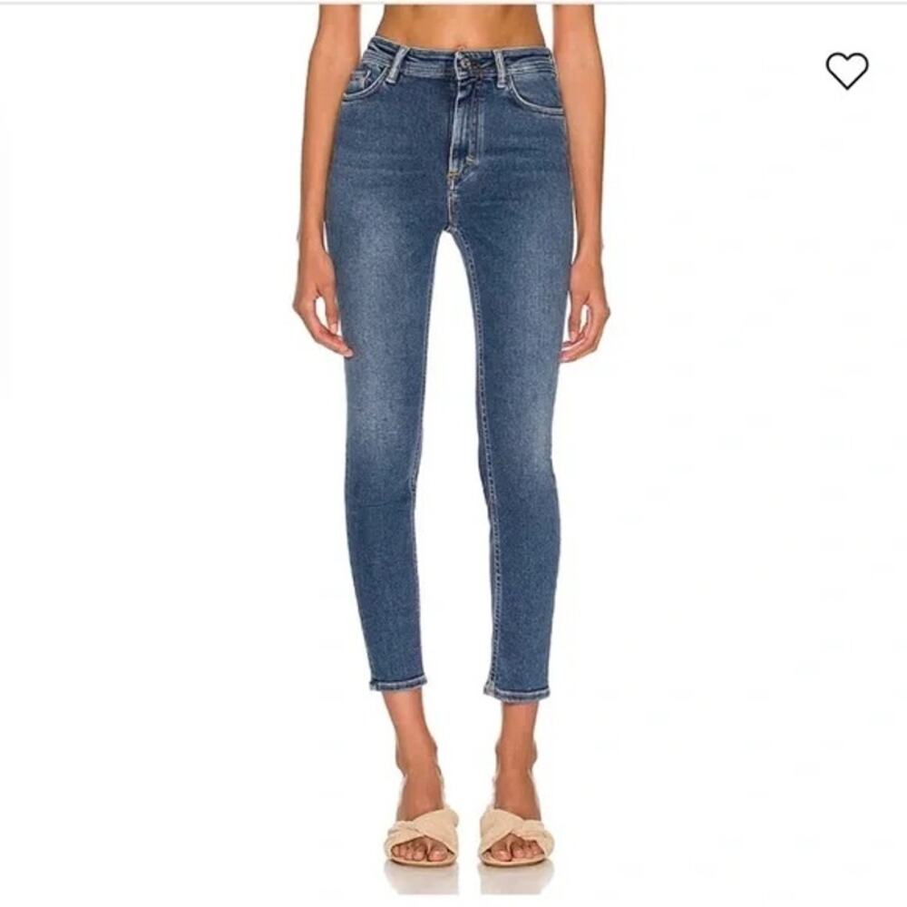 Acne Studios Revolve Peg Mid Blue Casual Stretch Denim Skinny Jeans Size 26